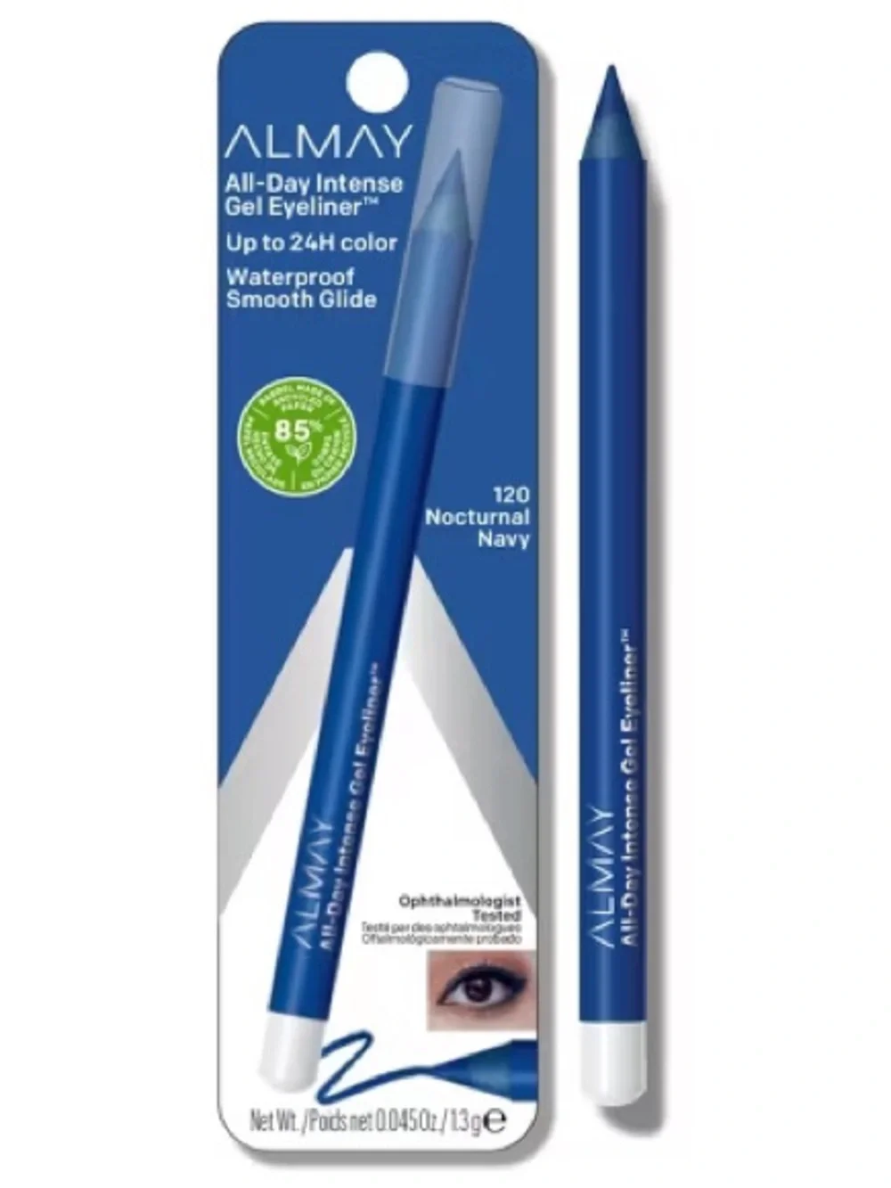 Almay All-Day Intense Waterproof Gel Eyeliner - Nocturnal Navy, NEW